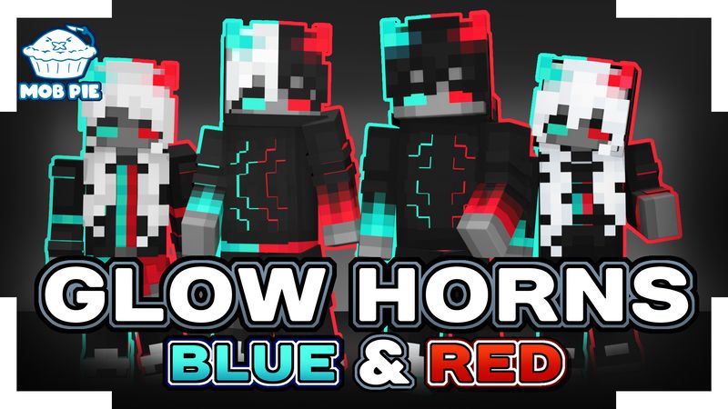 Glow Horns Blue  Red on the Minecraft Marketplace by Mob Pie