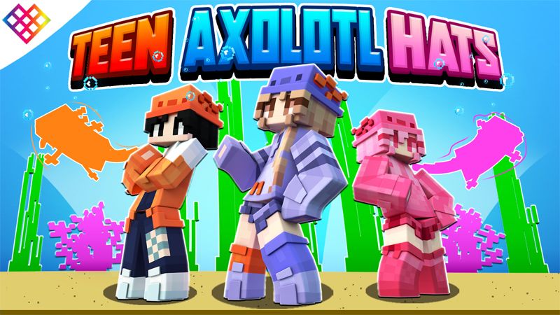 Teen Axolotl Hats on the Minecraft Marketplace by Rainbow Theory Teen Axolotl Hats on the Minecraft Marketplace by Rainbow Theory