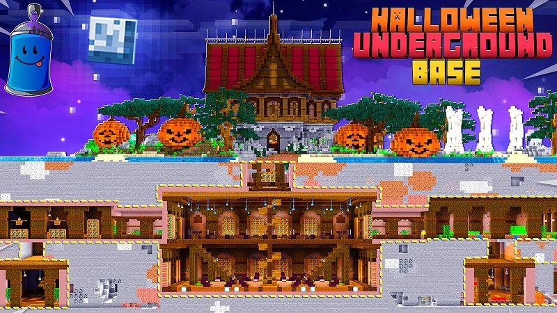 Halloween Underground Base on the Minecraft Marketplace by Fall Studios Halloween Underground Base on the Minecraft Marketplace by Fall Studios
