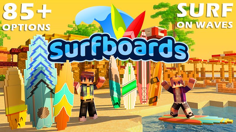 Surfboards on the Minecraft Marketplace by Kreatik Studios Surfboards on the Minecraft Marketplace by Kreatik Studios