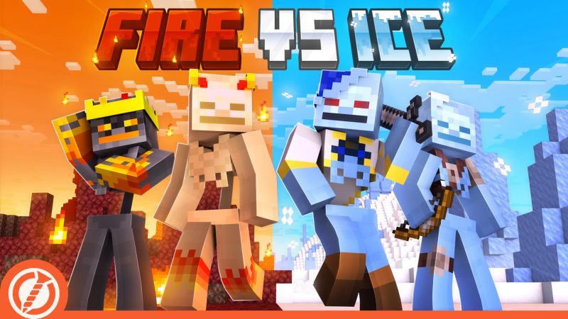 Fire vs Ice Skeletons on the Minecraft Marketplace by Loose Screw