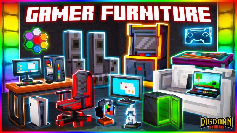 Gamer Furniture on the Minecraft Marketplace by Dig Down Studios