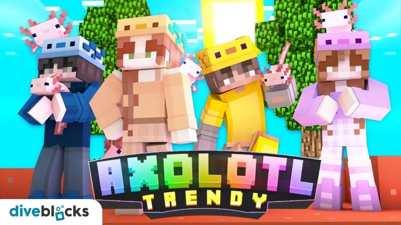 Axolotl Trendy on the Minecraft Marketplace by Diveblocks