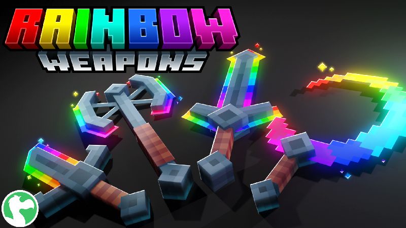Rainbow Weapons on the Minecraft Marketplace by Dodo Studios