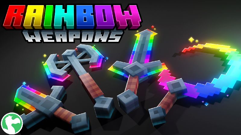 Rainbow Weapons on the Minecraft Marketplace by Dodo Studios Rainbow Weapons on the Minecraft Marketplace by Dodo Studios
