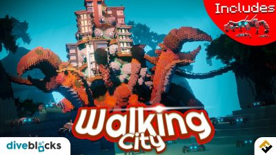 Walking City on the Minecraft Marketplace by Diveblocks