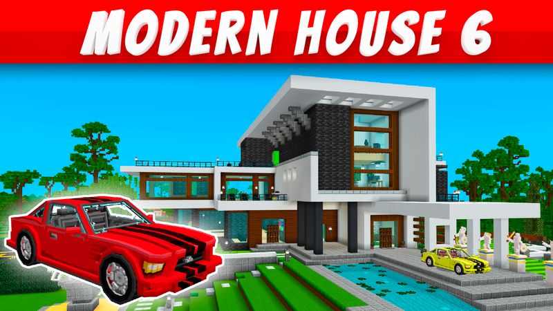 Modern House 6 on the Minecraft Marketplace by VoxelBlocks