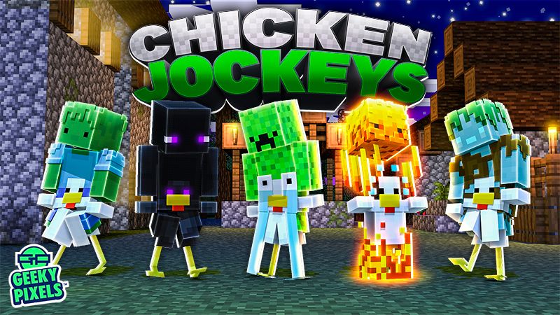 Chicken Jockeys on the Minecraft Marketplace by Geeky Pixels Chicken Jockeys on the Minecraft Marketplace by Geeky Pixels