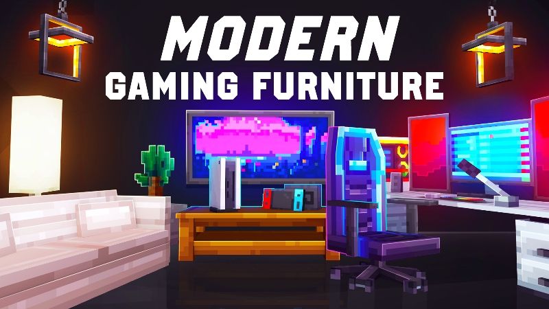 Modern Gaming Furniture on the Minecraft Marketplace by 5 Frame Studios