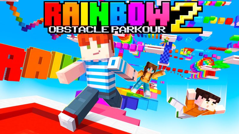 Rainbow Obstacle Parkour 2 on the Minecraft Marketplace by BLOCKLAB Studios