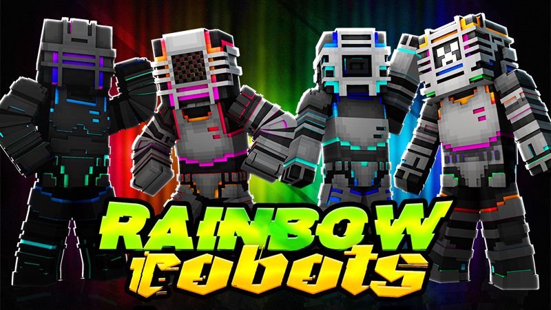Rainbow Robots on the Minecraft Marketplace by The Lucky Petals Rainbow Robots on the Minecraft Marketplace by The Lucky Petals