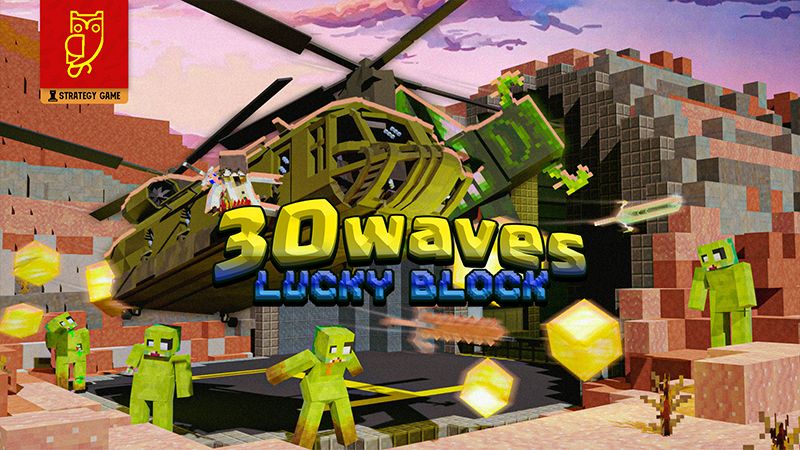 30 Waves Lucky Blocks on the Minecraft Marketplace by DeliSoft Studios