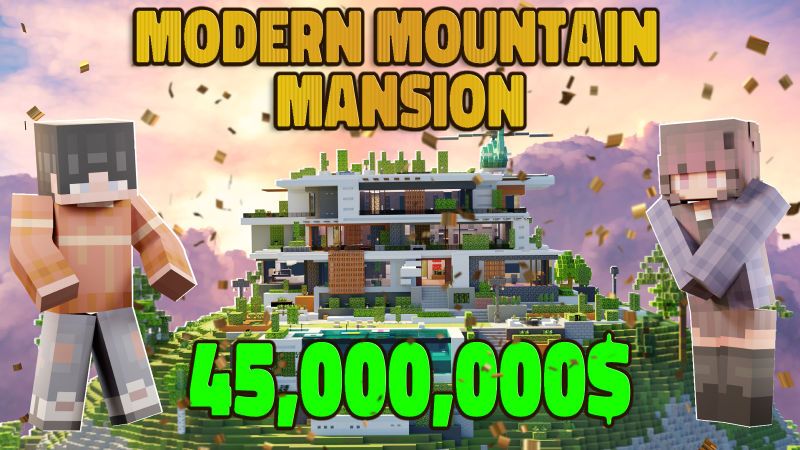 Modern Mountain Mansion on the Minecraft Marketplace by BLOCKLAB Studios