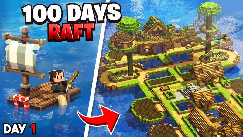 100 Days Raft on the Minecraft Marketplace by Cubed Creations