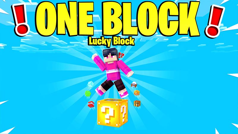 ONE BLOCK Lucky Block on the Minecraft Marketplace by Pickaxe Studios ONE BLOCK Lucky Block on the Minecraft Marketplace by Pickaxe Studios