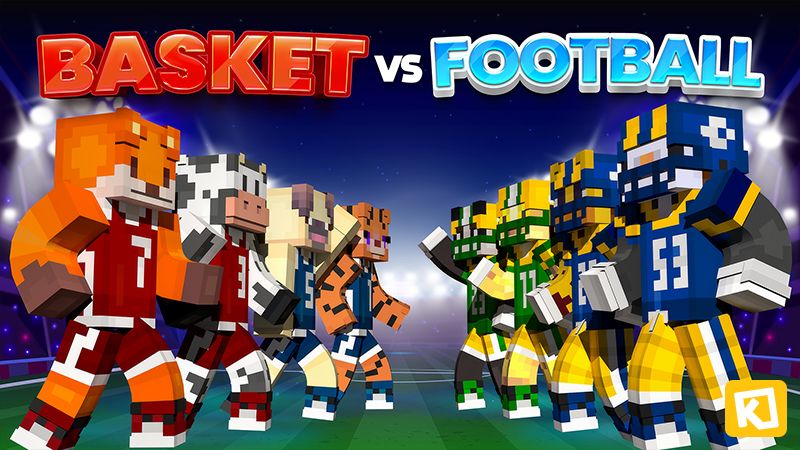 Basket vs Football on the Minecraft Marketplace by Kuboc Studios Basket vs Football on the Minecraft Marketplace by Kuboc Studios
