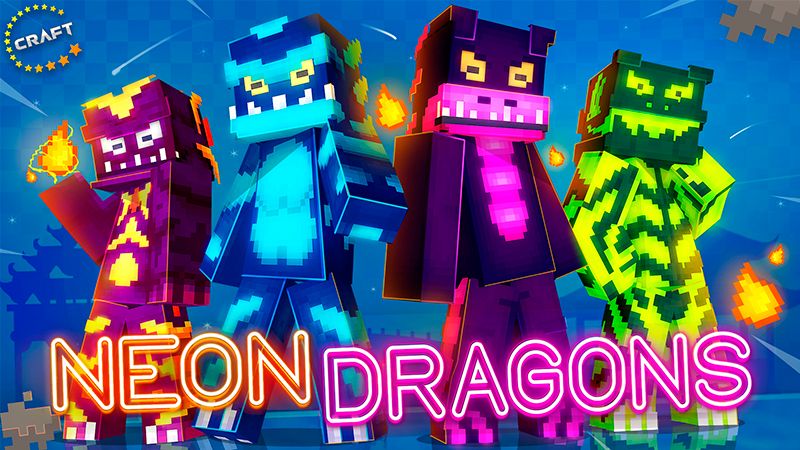Neon Dragons on the Minecraft Marketplace by The Craft Stars Neon Dragons on the Minecraft Marketplace by The Craft Stars
