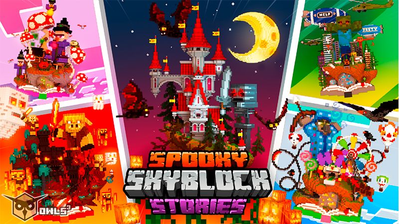 Spooky Skyblock Stories on the Minecraft Marketplace by Owls Cubed Spooky Skyblock Stories on the Minecraft Marketplace by Owls Cubed