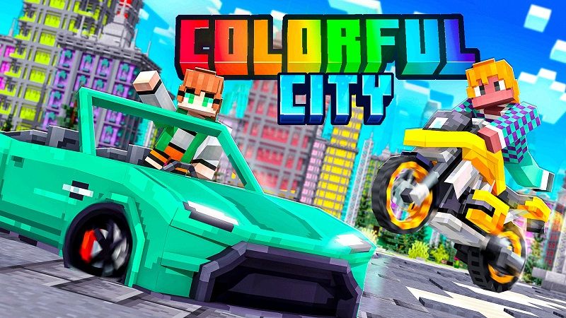 Colorful City on the Minecraft Marketplace by Street Studios Colorful City on the Minecraft Marketplace by Street Studios