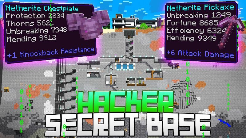 Hacker Secret Base on the Minecraft Marketplace by Pixell Studio