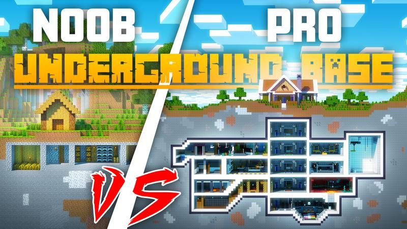 Noob vs Pro Underground Base