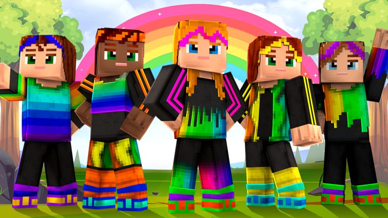 Rainbow Fashion on the Minecraft Marketplace by GoE-Craft Rainbow Fashion on the Minecraft Marketplace by GoE-Craft