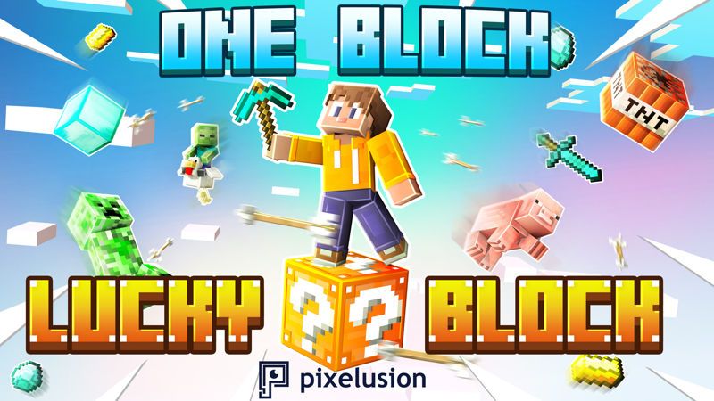 ONE BLOCK Lucky Blocks by KA Studios (Minecraft Marketplace Map) -  Minecraft Marketplace