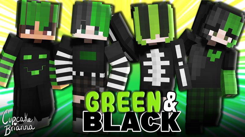 Green And Black Skin Pack on the Minecraft Marketplace by CupcakeBrianna