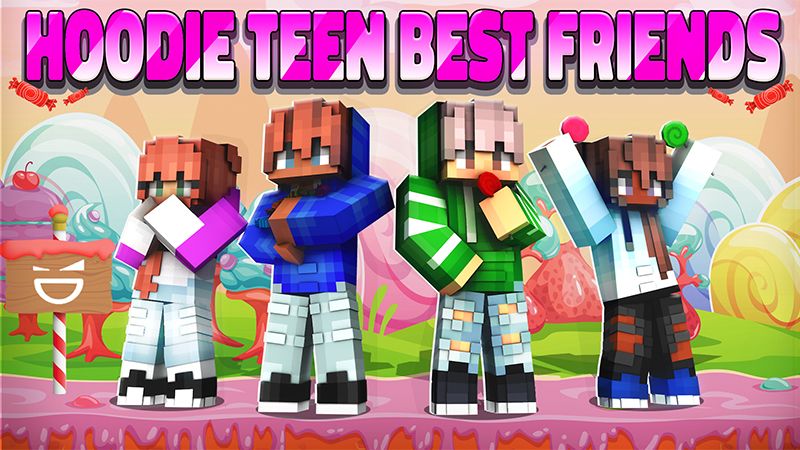 Hoodie Teen Best Friends on the Minecraft Marketplace by Giggle Block Studios Hoodie Teen Best Friends on the Minecraft Marketplace by Giggle Block Studios