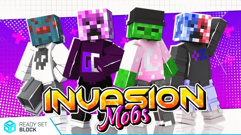 Invasion Mobs on the Minecraft Marketplace by Ready, Set, Block!