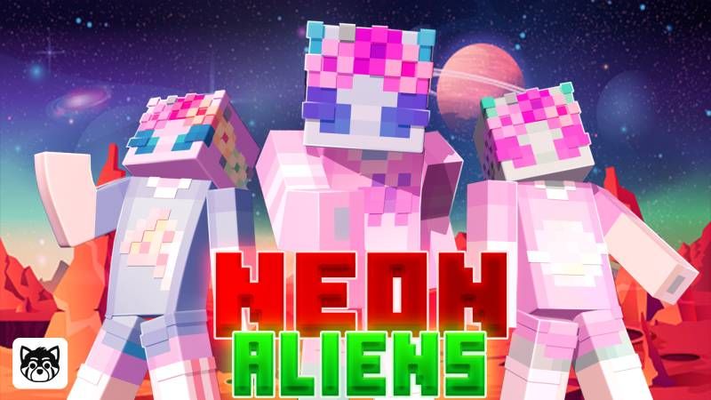 Neon Aliens on the Minecraft Marketplace by Kora Studios Neon Aliens on the Minecraft Marketplace by Kora Studios