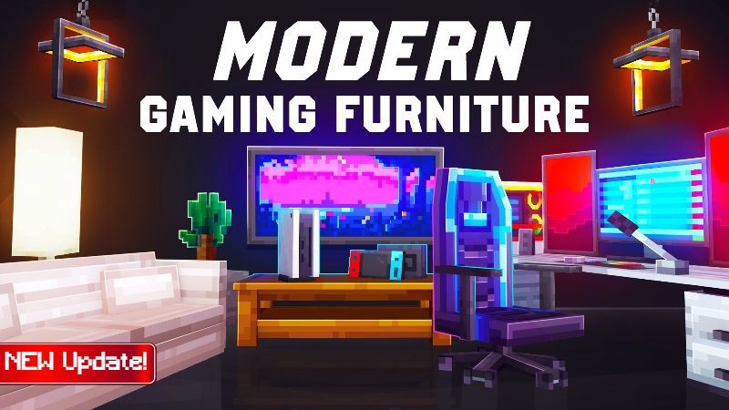 Modern Gaming Furniture on the Minecraft Marketplace by 5 Frame Studios