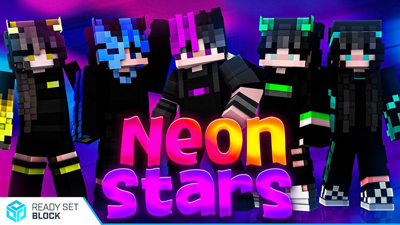 Neon Stars on the Minecraft Marketplace by Ready, Set, Block!