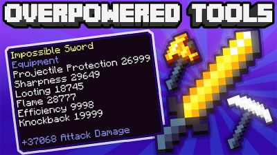 Overpowered Tools on the Minecraft Marketplace by Wonder