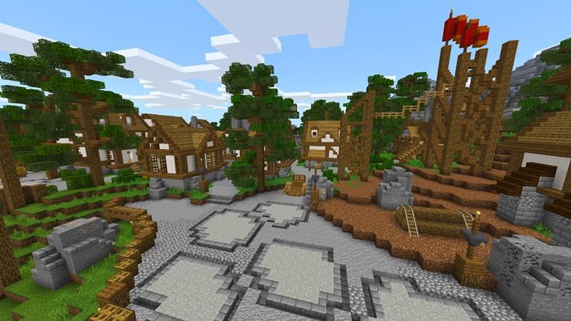 Simple Spawns Mining Village by Razzleberries