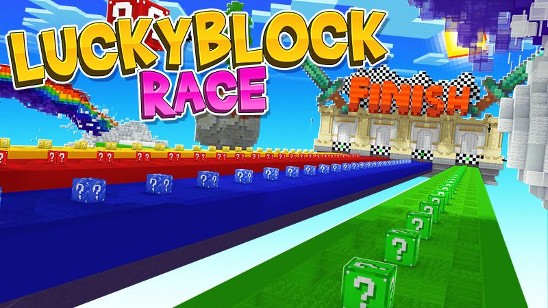 Lucky Blocks Race (MAP MINECRAFT BEDROCK) Minecraft Map