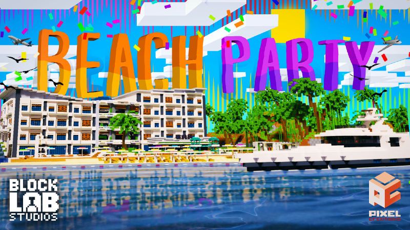Beach Party on the Minecraft Marketplace by BLOCKLAB Studios Beach Party on the Minecraft Marketplace by BLOCKLAB Studios