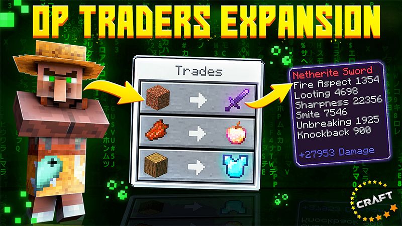 OP Traders Expansion on the Minecraft Marketplace by The Craft Stars OP Traders Expansion on the Minecraft Marketplace by The Craft Stars