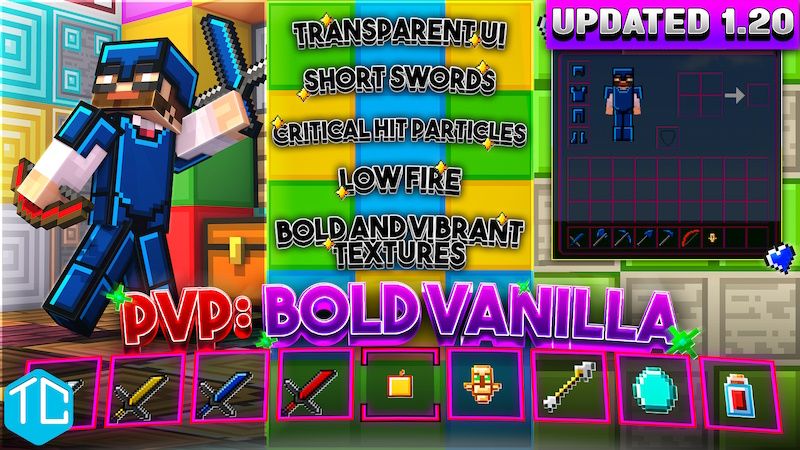 PvP Bold Vanilla on the Minecraft Marketplace by Tomhmagic Creations PvP Bold Vanilla on the Minecraft Marketplace by Tomhmagic Creations