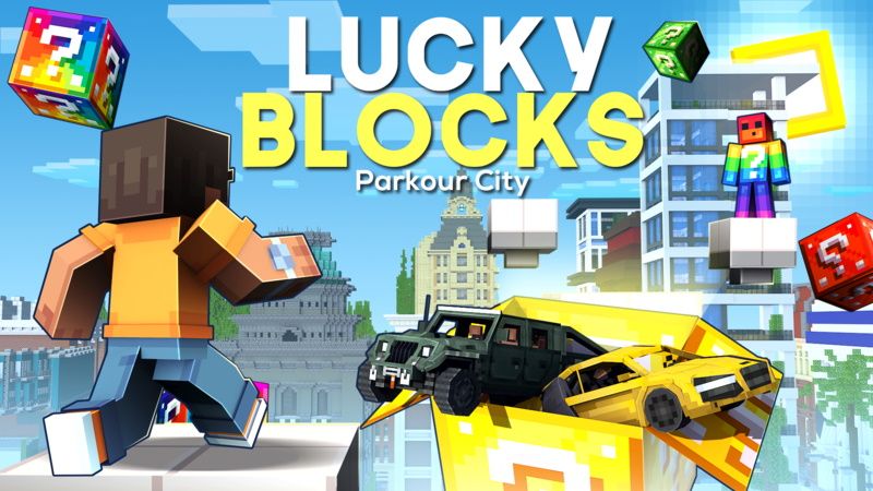 Lucky Block Parkour City on the Minecraft Marketplace by 100Media