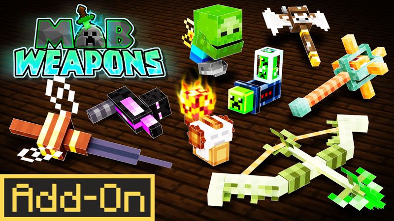 Mob Weapons AddOn on the Minecraft Marketplace by Logdotzip