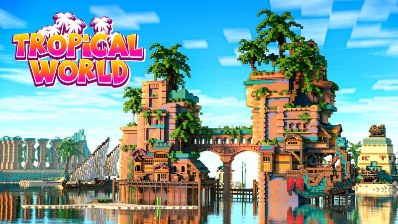 Tropical World on the Minecraft Marketplace by CrackedCubes Tropical World on the Minecraft Marketplace by CrackedCubes
