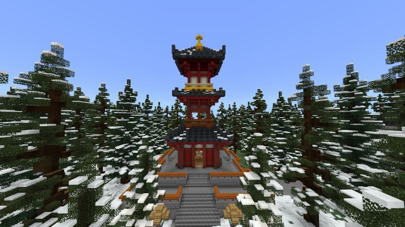 Snow-Capped Temple by Razzleberries