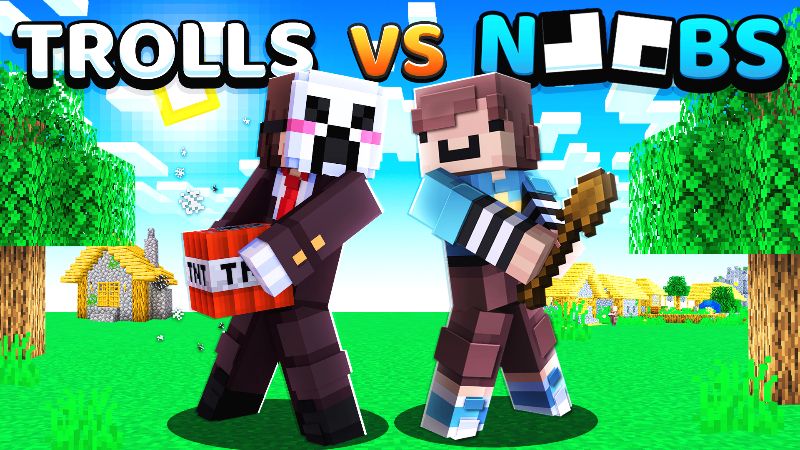 Trolls vs Noobs on the Minecraft Marketplace by Sapphire Studios Trolls vs Noobs on the Minecraft Marketplace by Sapphire Studios