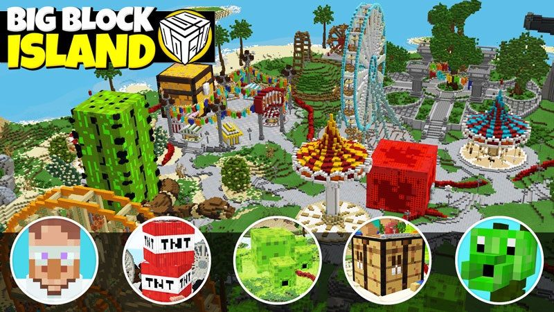 Big Block Island on the Minecraft Marketplace by Logdotzip Big Block Island on the Minecraft Marketplace by Logdotzip