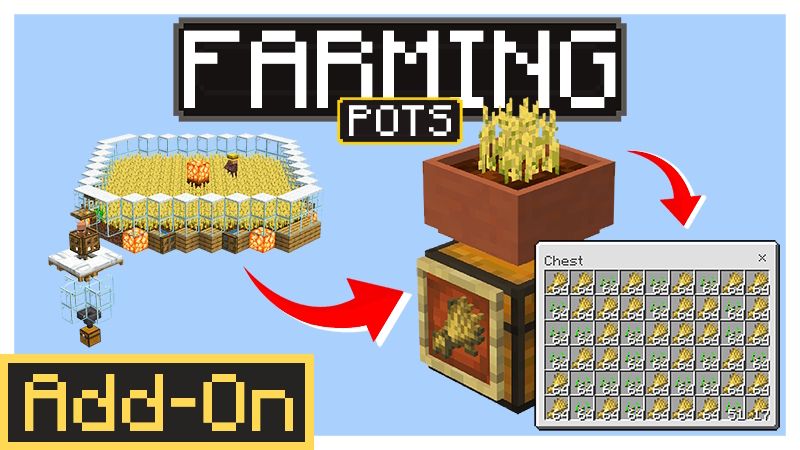 Farming Pots AddOn on the Minecraft Marketplace by Blockbytes