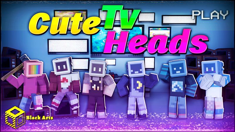 Cute Tv Heads on the Minecraft Marketplace by Black Arts Studios Cute Tv Heads on the Minecraft Marketplace by Black Arts Studios
