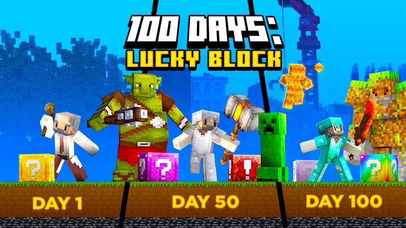 100 Days Lucky Block on the Minecraft Marketplace by Kubo Studios 100 Days Lucky Block on the Minecraft Marketplace by Kubo Studios