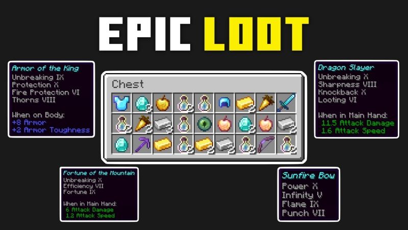 Epic Loot on the Minecraft Marketplace by Fall Studios Epic Loot on the Minecraft Marketplace by Fall Studios