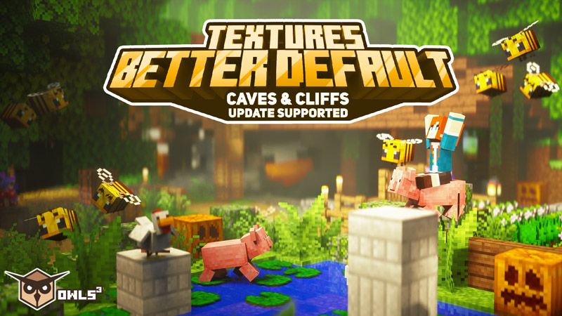 Better Default Textures on the Minecraft Marketplace by Owls Cubed Better Default Textures on the Minecraft Marketplace by Owls Cubed
